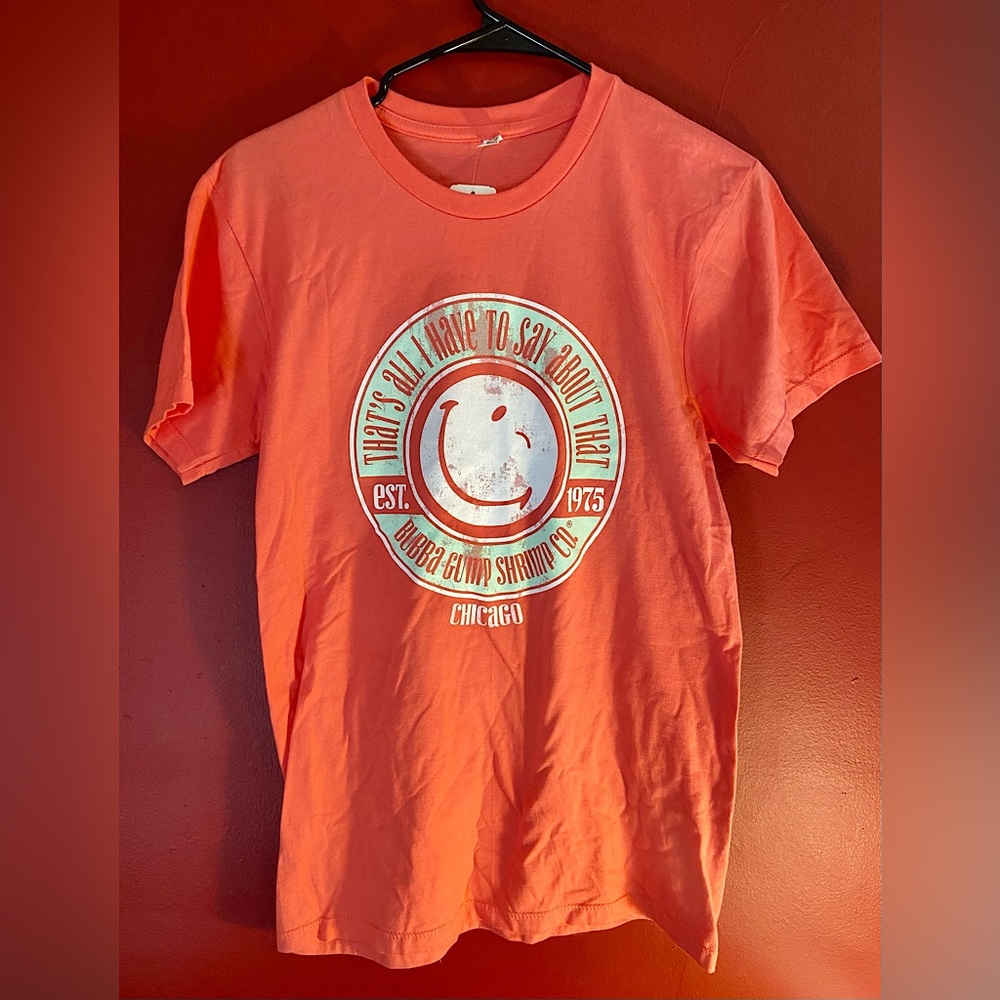 Bubba Gump Coral Small Tee Shirt Shirt Sleeve With Tags